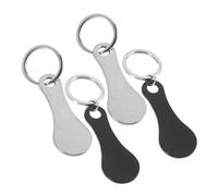 FRCOLOR 12pezzi Portachiavi Acciaio Inossidabile Per Carrello Della Spesa Gettoni Compatti e Pratici Per Carrelli Accessorio Per Famiglie e Amici