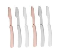FRCOLOR 12pezzi Rasoio Sopracciglia Pieghevole Strumento Per Depilazione Viso Lamette Per Sopracciglia Rimozione Veloce e Sicura Compatto Per Donne Viaggio Inossidabile
