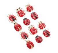 FRCOLOR 12pezzi Spilla Forma Di Coccinella Pietre in Lega Resistente Accessorio Decorativo Per Camicie e Sciarpe Design Elegante e Sicuro Per Abbigliamento Casual e Formale
