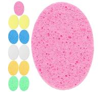 FRCOLOR 12pezzi Spugne Facciali Comprese Cellulosa Ovali Per Esfoliazione e Rimozione Makeup Strumento Portatile Per La Della