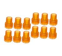 FRCOLOR 12pezzi Tappi Antiscivolo Per Bastoni Da Passeggio Gomma Coperture Resistenti Per Puntali Di Crutch Colore Arancione Compatibili Con Vari Modelli Di Bastoni