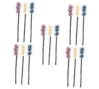 FRCOLOR 15 Pz ferro da stiro per polpette crocchia di di fiori creatore di chignon per per bambini band fasce be piastra arricciacapelli creatore di chignon organza