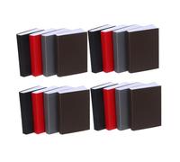FRCOLOR 16 Mini Libri per Bambole Neri Gioco Finzione con Pagine Sfogliabili Accessori per Casa in Miniatura Riempitivi per Librerie Micro Paesaggio Stimola e Manualità
