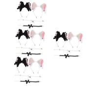 FRCOLOR 16 Pz Fascia Per Orecchie Di Gatto Orecchie Di Pelliccia Collana Girocollo Gatto Accessori Per Cosplay Di Gatti Accessori Per Costumi Cosplay Di Gatti Costume Da Gatto Poliestere