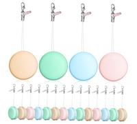 FRCOLOR 18pezzi Salviette Pulisci Schermo Telefono Forma Macaron Detergente per Schermo Pulizia Lenti Ciondoli Decorativi per Borse e Telefoni