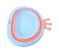 FRCOLOR 1pezzi Bacinella Bagnetto Pieghevole Portatile Per Ragazzo Ragazza in Pp Resistente Design Corona Cartoon Vaschetta Per Viaggi e Uso Quotidiano Colore Rosa Bambina