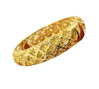 FRCOLOR 1pezzi Bracciale Dorato Semplice Alla Bracciale Per Signore Ragazze Regali Per Amati Famiglia Amici Colleghi Buona Qualità Durevole Non Arrugginisce