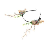 FRCOLOR 1pezzi Deer Horn Headband Glowing Decorative Hairband for Festivals and Parties Unique Christmas Cosplay Accessory