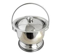 FRCOLOR 1pezzi Spittoon Portatile Inossidabile Con Coperchio Per Uso Domestico Vasetto Per Urina Pratico Per Adulti e Manico Ergonomico e Materiale Durevole