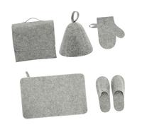 FRCOLOR 1set Accessori Per Sauna Cappello Assorbente e Infradito Design Traspirante Esperienze All Grigio