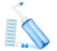 FRCOLOR 1set Irrigatore Nasale Di Lavaggio Efficiente Bottiglia Per Lavaggi Nasali Senza Perdite e Beccuccio Angolato Include Bustine Per Nasale Facile Da Usare Per Adulti