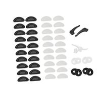 FRCOLOR 1set Naselli Antiscivolo Per Cuscinetti Regolabili Per Montature Compatibili Con Da Sole Per Sport e Attività All Aperto Colore Nero e Bianco