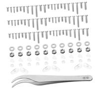 FRCOLOR 1set Riparazione Occhiali Con Naselli Antiscivolo e Viti Kit Completo Per Occhiali Da Sole e Montature Include Pinzette e Cacciavite Adatto Per Tutti Tipi