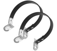 FRCOLOR 2 Cinghie Maniglia per Batteria Auto in Acciaio e Pvc, Cinghia di Sollevamento Portatile per Trasporto Batterie Camper e Carrello Golf, Accessorio per Uso Outdoor e Manutenzione