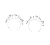 FRCOLOR 2 fasce per capelli con a stella, da sposa, con strass, per la sposa e la dea del bambino