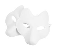 FRCOLOR 2 Maschera Volpe Halloween Maschera Animale Vuota per Adulti Diy per Feste Halloween Cosplay per Attività Creative