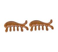 FRCOLOR 2 pettini in legno, pettine largo, spazzola per capelli, per donne, diffusore, pettine per radici, pettine in legno, denti larghi, pettine per cuoio capelluto, pettine per denti e donne