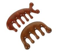 FRCOLOR 2 pettini larghi per capelli ricci, pettine in legno a denti larghi, pettine per la cura dei capelli del cuoio capelluto, pettine in legno antistatico per