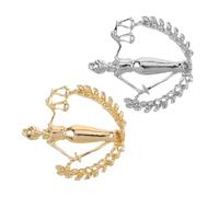 FRCOLOR 2 Pezzi Accessori Per Abiti Da Uomo Spilla Dell'avvocato Spille Con Scaglie Di Bilancia Stumetta Di Giacca Spilla Per Colletto Del Giudice Da Bavero in Metallo