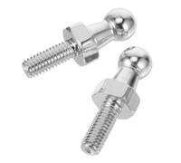 FRCOLOR 2 Pezzi Adattatore per Bulloni per Molla a Gas, Testa Sferica 10mm, M6, Lega Argento, per Gas Springs, Installazione Rapida, Manutenzione Rapida, Uso Domestico e Staffe