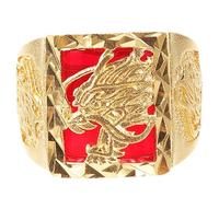 FRCOLOR 2 Pezzi Anello del drago per uomo maschio i ragazzi suonano anello uomini suonano gli uomini anello regolabile anelli moda uomo Anelli di drago per uomini gioielli drago Rame D'oro