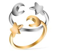 FRCOLOR 2 pezzi Aperti Regolabili e per Donna Sottili Leggeri e Decorativi Accessori Finger Rings per Tutte Design in Anallergica