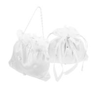 FRCOLOR 2 Pezzi Borsa da Sposa con Fiori Clutch Elegante per Sposa e Damigelle Pochette da Cerimonia Personalizzabile per Matrimonio e Festa Pre-nuziale