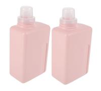 FRCOLOR 2 Pezzi Bottiglie Lavanderia Quadrate Ricaricabili per Detersivo e Ammorbidente Contenitori Compatti con Dispenser Antigoccia per Shampoo Corpo