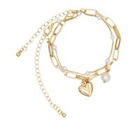 FRCOLOR 2 Pezzi Bracciale di perle braccialetto di bambù Gioielli braccialetti semplici braccialetti alla moda gioielli braccialetto di perle Bracciale di moda femminile lega