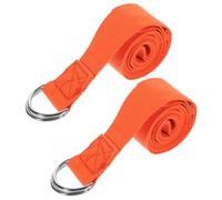 FRCOLOR 2 pezzi Cinghia Yoga Regolabile Fascia Fitness Riutilizzabile per Stretching Allenamento Casa e Palestra Accessorio Yoga Leggero e Portatile per Esercizi Professionali