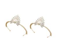 FRCOLOR 2 Pezzi Di Copricapo Con Di Strass Finta Fascia in Lega Per Matrimonio Accessori Per Feste Da Donna