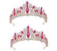 FRCOLOR 2 Pezzi Di Copricapo Da Festival Con Elementi in Strass Fascia Per Da Sposa Elegante Copricapo Per Matrimonio E Compleanno