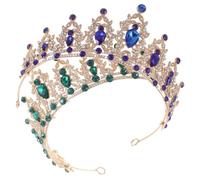 FRCOLOR 2 Pezzi Di Corone Da Sposa Con Cristalli: Cerchietto Con Strass Per La Sposa, Eleganti Accessori Per Per Feste Di Compleanno, Balli Di Fine Anno E Raduni A Tema.