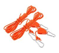 FRCOLOR 2 Pezzi Gancio per Corda a Cricchetto Regolabile | Lega di Alluminio e Nylon, Struttura Semplice Resistente, Arancia, per Luci LED e Fissaggio Sicuro