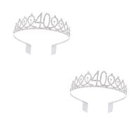 FRCOLOR 2 Pezzi in Lega Con Strass Numerica Per Compleanni E Feste Pettine Ad Inserimento Sicuro Accessorio Per