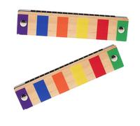 FRCOLOR 2 pezzi in Legno Naturale Strumento Musicale per Principianti Colori Vivaci Sicuro e Educativo per Sviluppo Ritmo e Coordinazione