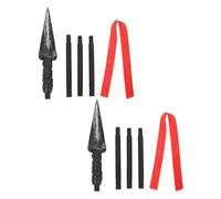 FRCOLOR 2 Pezzi Lance Cavaliere Medievale Romane Leggere con Nastri Accessori per Costumi Cosplay Feste e Spettacoli Teatrali