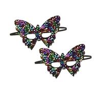FRCOLOR 2 Pezzi Maschera con Paillettes e Fascia Design per Halloween e Comfort e Distintivo