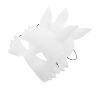 FRCOLOR 2 Pezzi Maschera di coniglio vuota mezza maschera maschere halloween maschera per di animali maschera di coniglio bianco maschera spaventosa pvc bianca