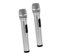 FRCOLOR 2 pezzi Microfono Giocattolo Prop in Plastica Realistico per Accessorio per Feste e Spettacoli per Giochi di Ruolo e Pratica di Comunicazione Decorazione Palcoscenico