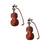 FRCOLOR 2 pezzi Mini strumenti ad arco in miniatura decorativi per casa delle bambole e giochi modelli strumenti musicali per ragazza accessori creativi DIY regalo Natale e compleanno 2