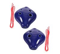 FRCOLOR 2 pezzi Ocarine in Ceramica Strumento Musicale C Tonalità per Principianti e Musicisti Esperti Mini Ocarina Facile da Pulire e Resistente Adatto per Performance e Jam Session