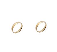 FRCOLOR 2 Pezzi orecchini ipoallergenici anelli per ragazze Anelli alla moda mignolo anello grosso anello al dito indice anelli semplici singolo anello D'oro