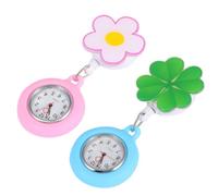 FRCOLOR 2 Pezzi Orologio da Infermiera e Plastica Retrattile, Vetro Clip | Lettura Chiara, Resta Fermo su Camici e Divise, per Personale di Reparto e Ambulatorio