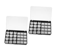 FRCOLOR 2 Pezzi Palette Ombretto Vuota Vassoio per Ombretti Diy con Scomparti Compatta e per e Ritocchi