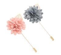 FRCOLOR 2 Pezzi Perno Del Corpetto Pin Carino Spille in Tessuto Nozze Fiore All'occhiello Per Corpetto Nuziale Chiacchierata Spilla Floreale Pin Di Risvolto Stoffa
