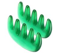 FRCOLOR 2 Pezzi Pettine Massaggiante per Capelluto in Resina Verde Scuro Denti Antistatici Portatile e Manuale per Rilassamento e Nutrizione Capillare