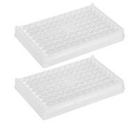 FRCOLOR 2 Pezzi Piastra con Fondo Piatto Trasparente a 96 Pozzetti per Plastica Cultura e Trattamento Superficiale e Screening ad Alta Produttività per Esperimenti di Laboratorio