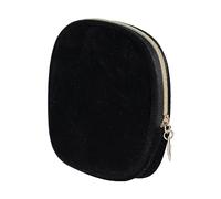 FRCOLOR 2 pezzi Portachiavi, Portamonete, Portachiavi, Femminile, Set di trucchi da viaggio, Portamonete con chiusura lampo, portafogli alla moda, da donna, Nero, 12X12CM