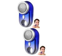 FRCOLOR 2 Pezzi Rasoio Elettrico Compatto Trimmer Ricaricabile Mini Per Uomo Tagliacapelli Batteria Portatile E Facile Da Usare Gradiente